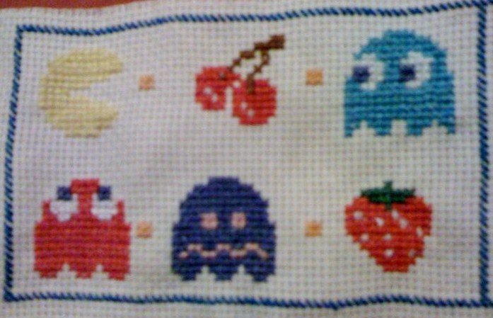 Pacman, Ghosts and Fruit! Took me a couple of hours!