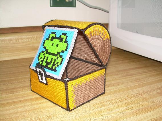 Chest with Frog Suit Coaster Paint.JPG