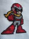 Protoman Mega Man Sprite Cross Stitch