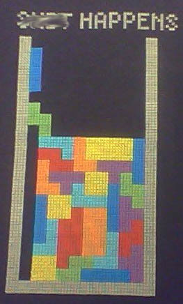 Tetris Happens Cross Stitch