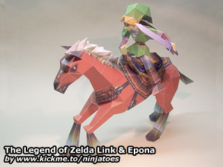 Ninjatoes' papercraft weblog: Papercraft Legend of Zelda: The Ocarina of  Time Menu Link WIP 2!