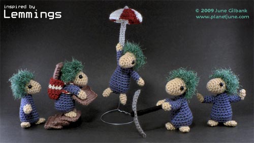 Combo Grizzy And The Lemmings Amigurumi