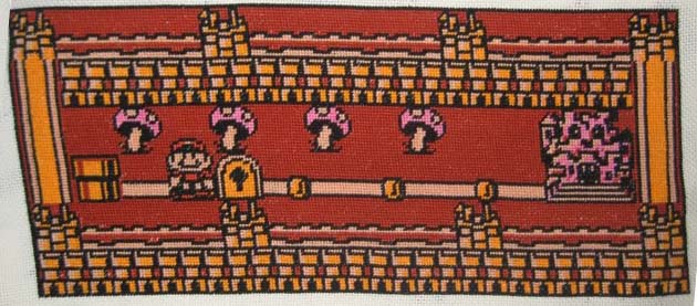 Super Mario Bros. 3 World 1 Map Cross Stitch Pattern 