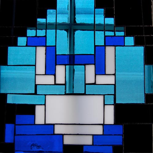 Goomba Mario Stained Glass