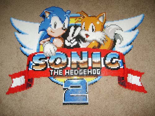 Sonic The Hedgehog Sprite Perler Bead Pattern, Bead Sprites