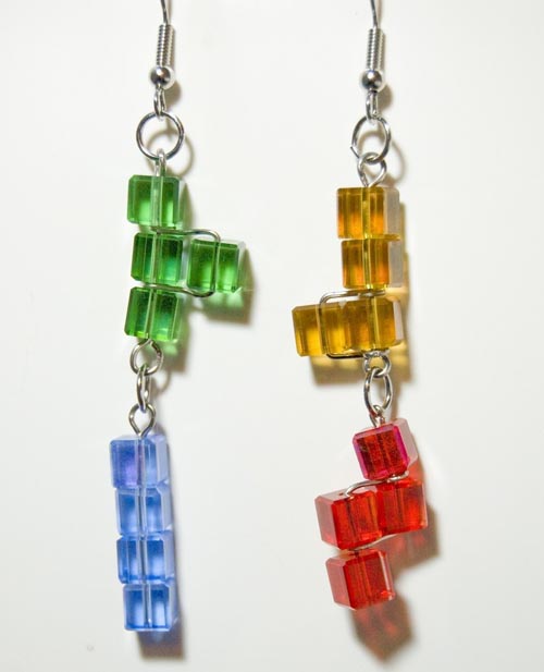 tetris earrings