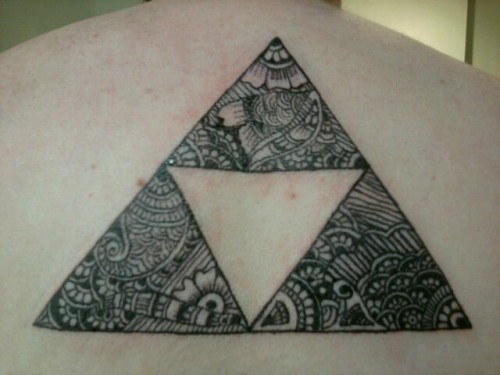 There are a few triforce tattoos out there But this one is actually good