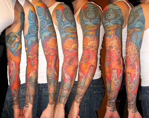 clock tattoo sleeve