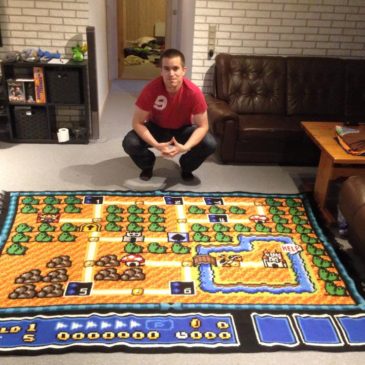 Incredible Super Mario Bros 3 Crochet Blanket