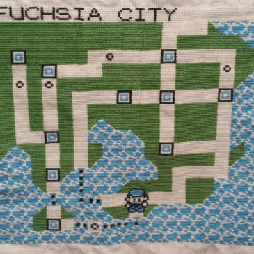 Cross Stitched Kanto Map