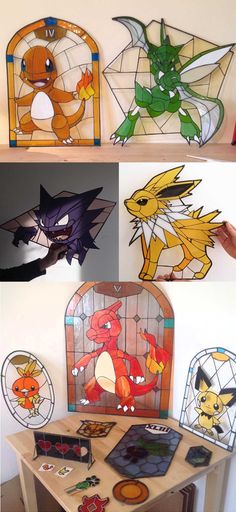 Pokemon Stained Glass