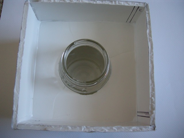 Inside before painting with jar